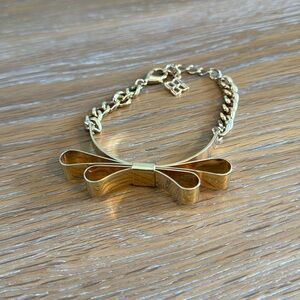 BCBGMaxAzria gold bow chain bracelet